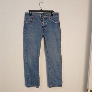 Levi's High Rise Straight Leg Denim Jeans